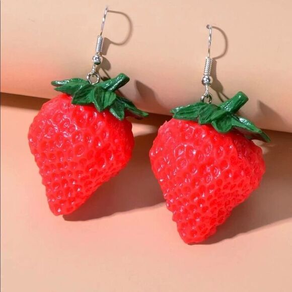 Strawberry Statement Earrings  - Picture 3 of 5